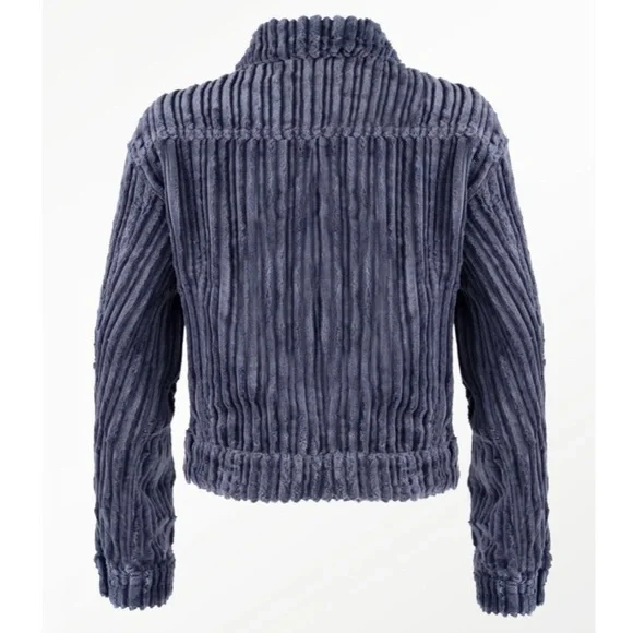 nwt // tractr girls corduroy patch pocket crop jacket